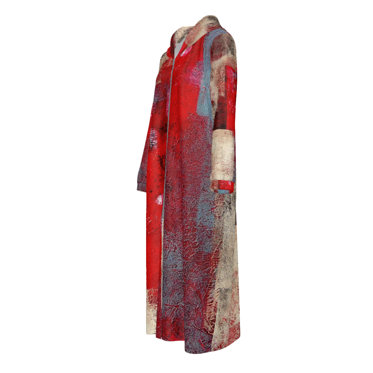 Custom Women's Velvet Zipper Maxi Dress with pockets