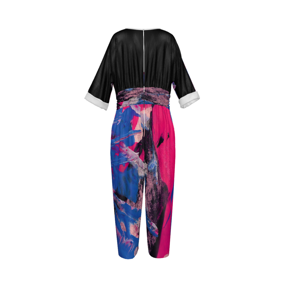 Custom Women's V-Neck Waist-Tied Jumpsuit Set