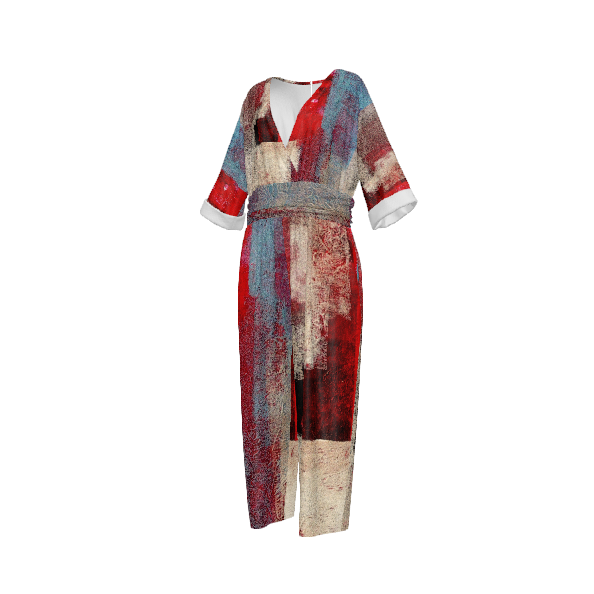 Custom Women's V-Neck Waist-Tied Jumpsuit Set