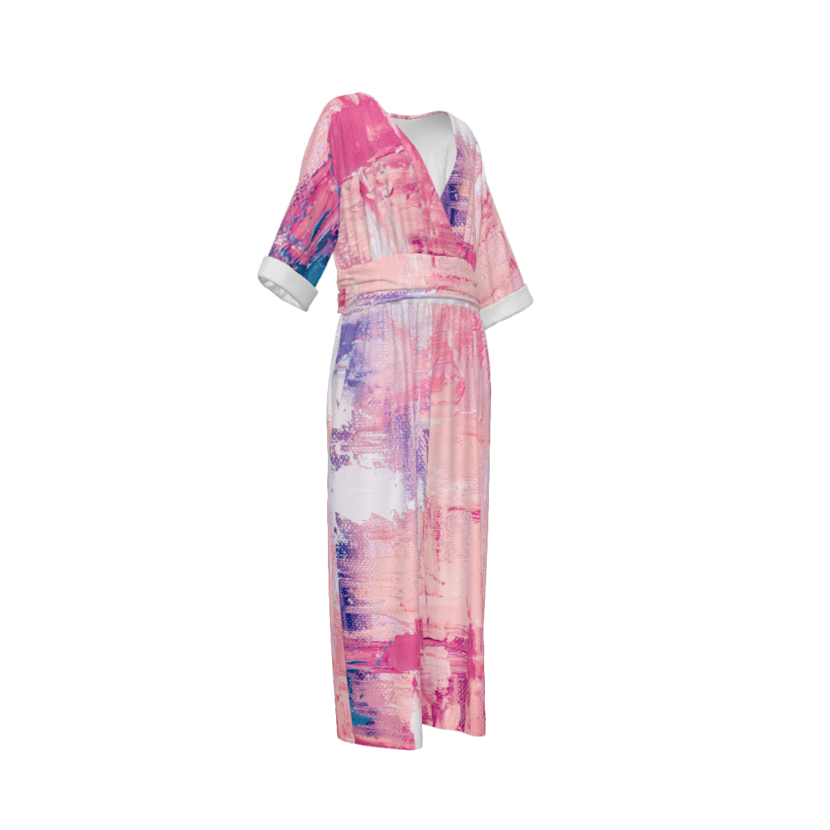 Custom Women's V-Neck Waist-Tied Jumpsuit Set