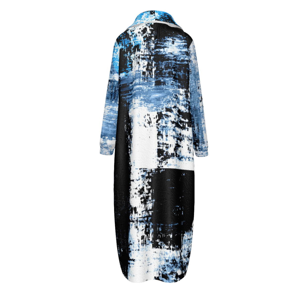 Custom Women's Velvet Zipper Maxi Dress with pockets