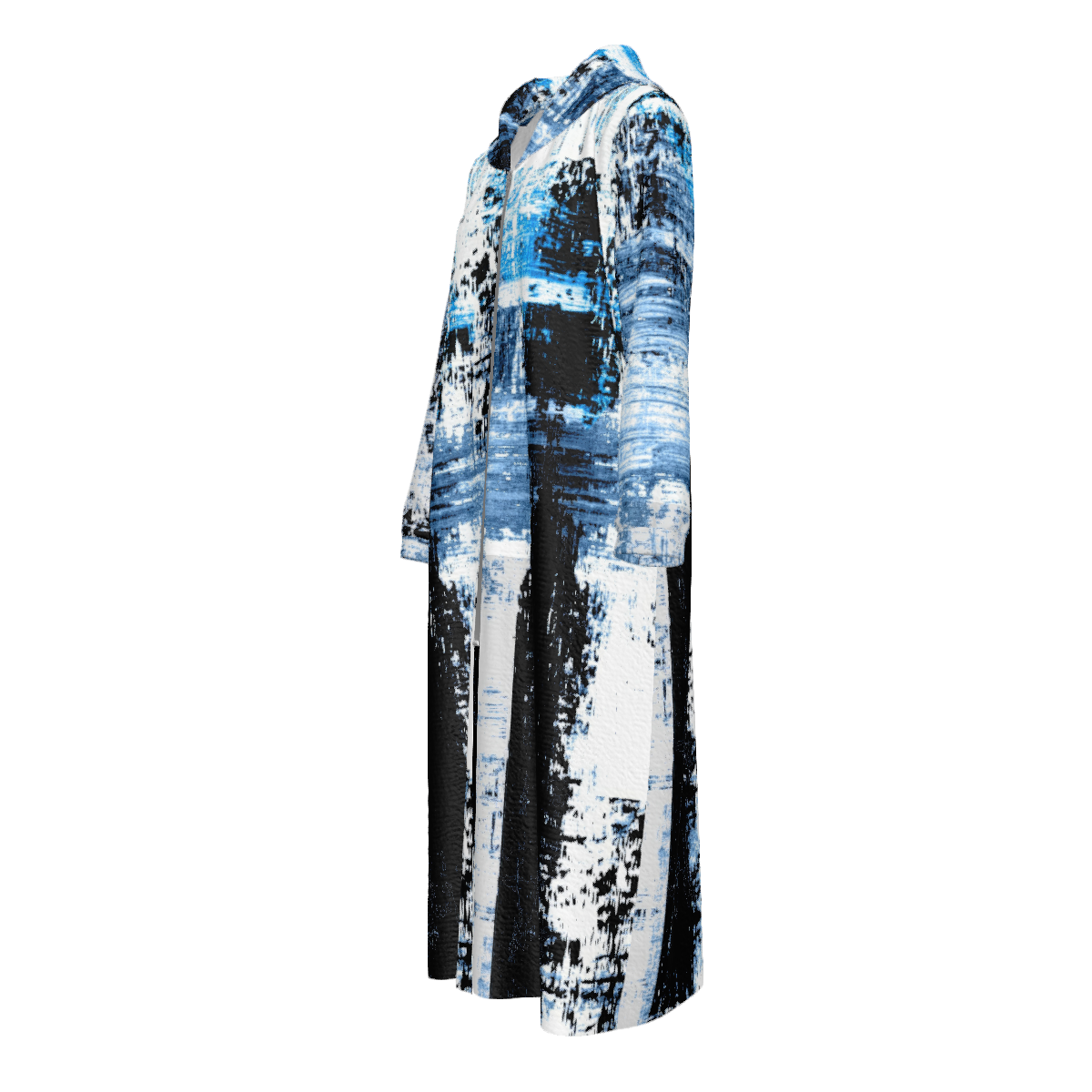 Custom Women's Velvet Zipper Maxi Dress with pockets