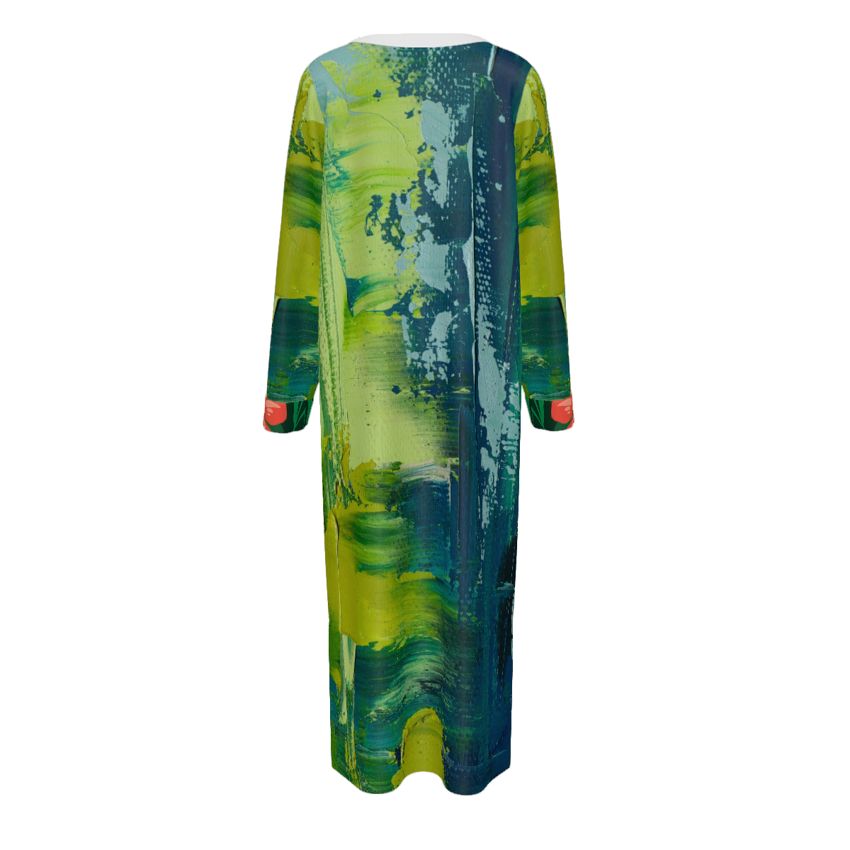 Custom Women's Long Sleeve Zipper Maxi Dresse