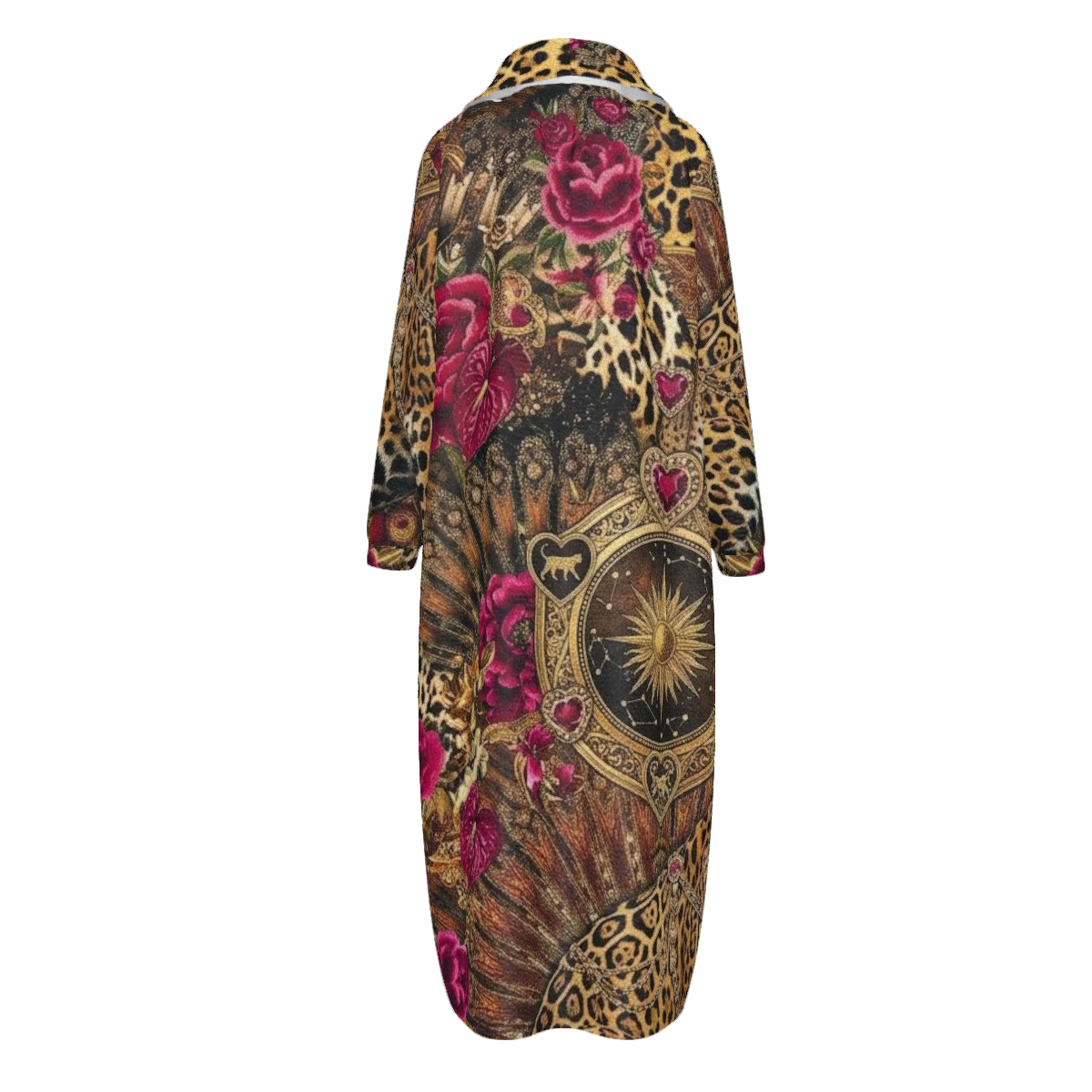 Custom Women's Velvet Zipper Maxi Dress with pockets