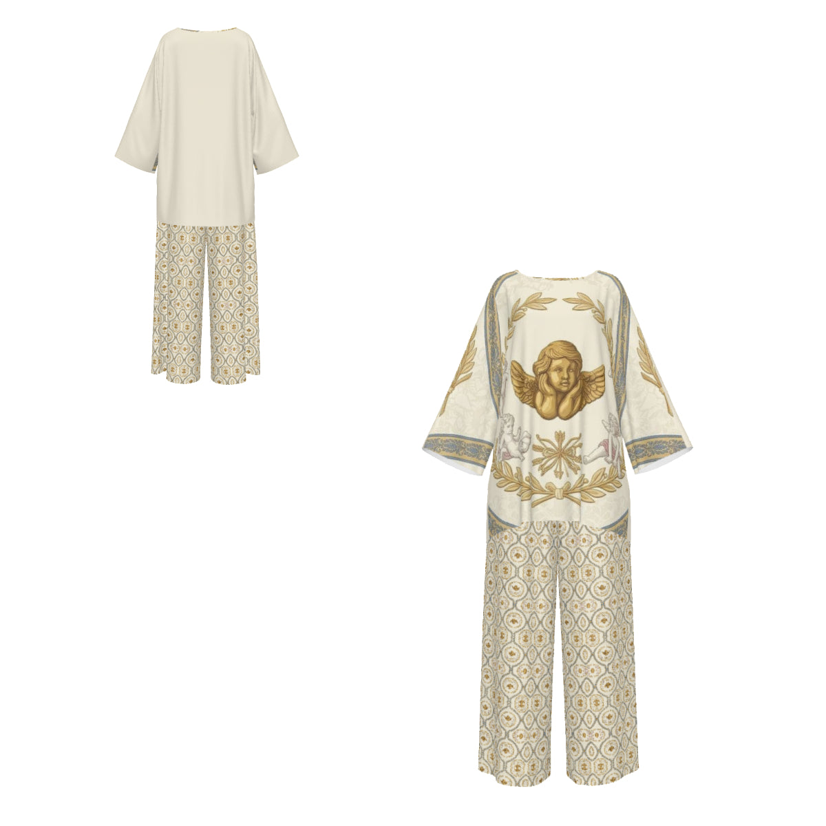 Custom Women's Long Sleeve Top &Pants Set