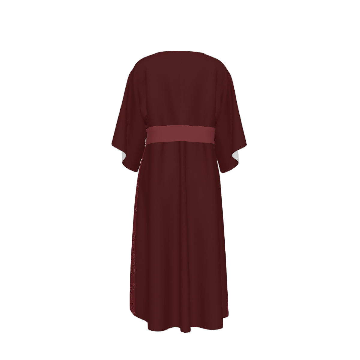 Custom Women's Crew Neck Mid-sleeve Ruched Dress