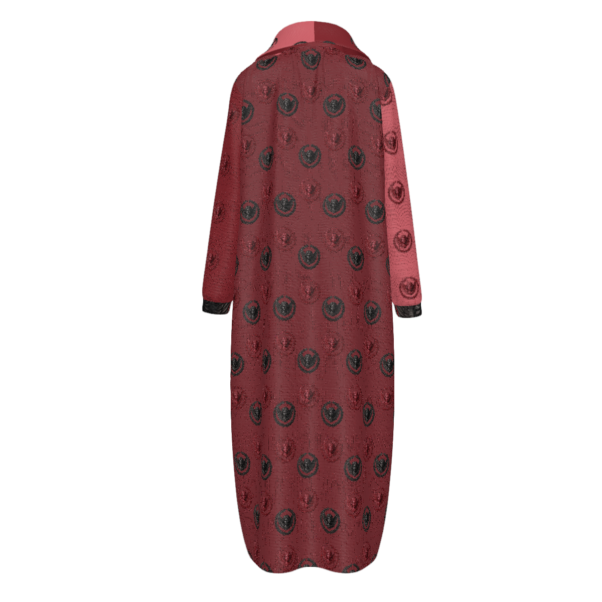 Custom Women's Velvet Zipper Maxi Dress with pockets