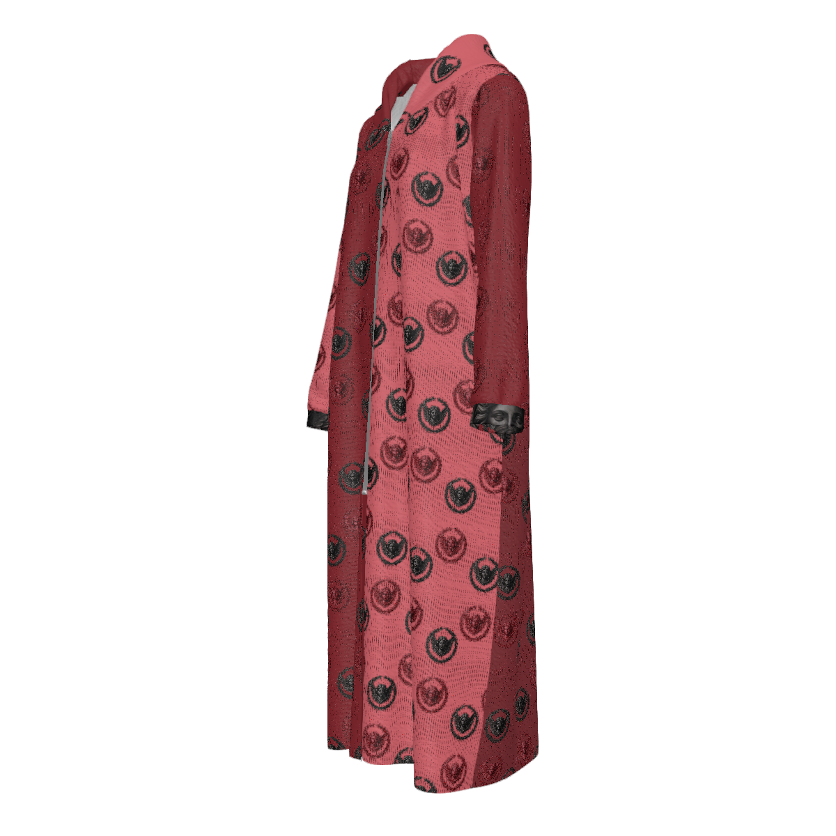 Custom Women's Velvet Zipper Maxi Dress with pockets