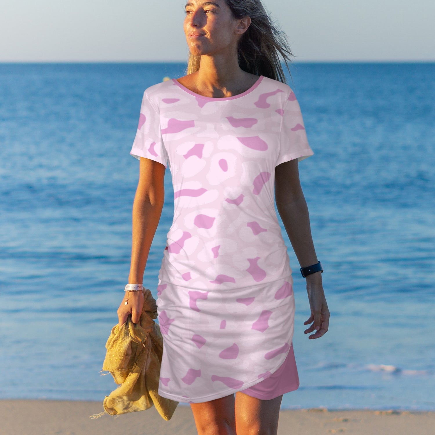 Light Pink Leopard Bodycon Dress