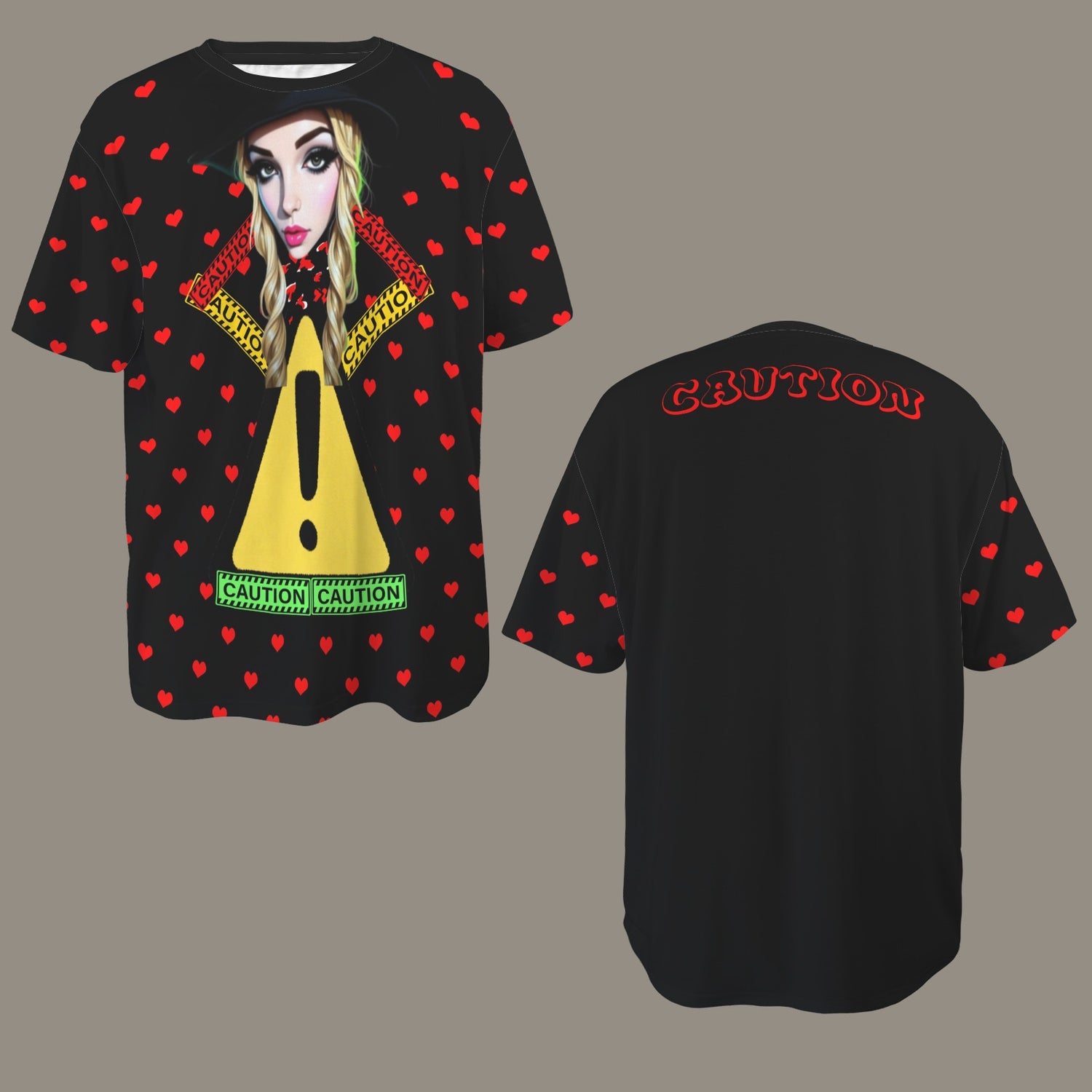 RANSIE CARTOON CAUTION T-SHIRT - Caution V2