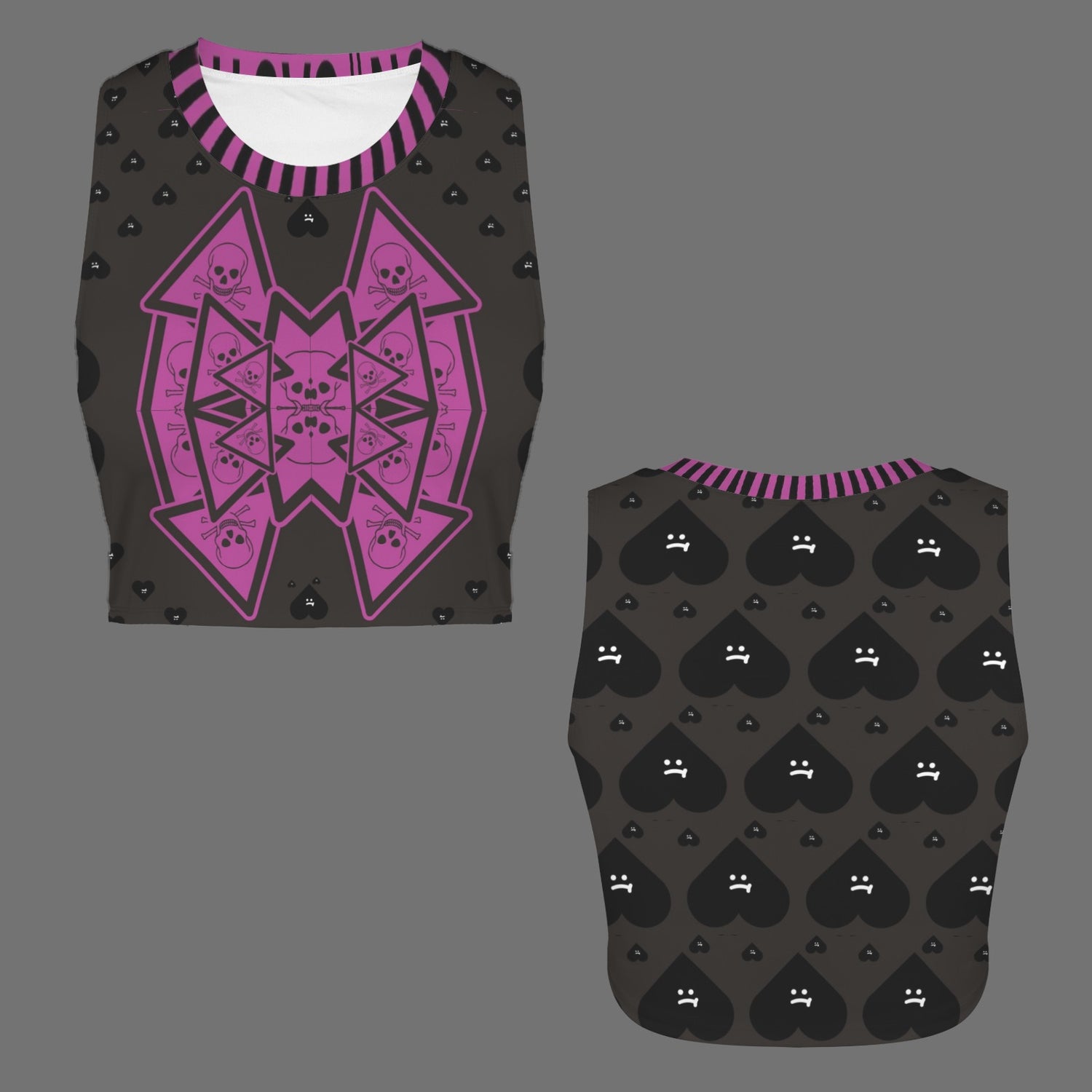 Pinky CUTION Skulls Hearts Top