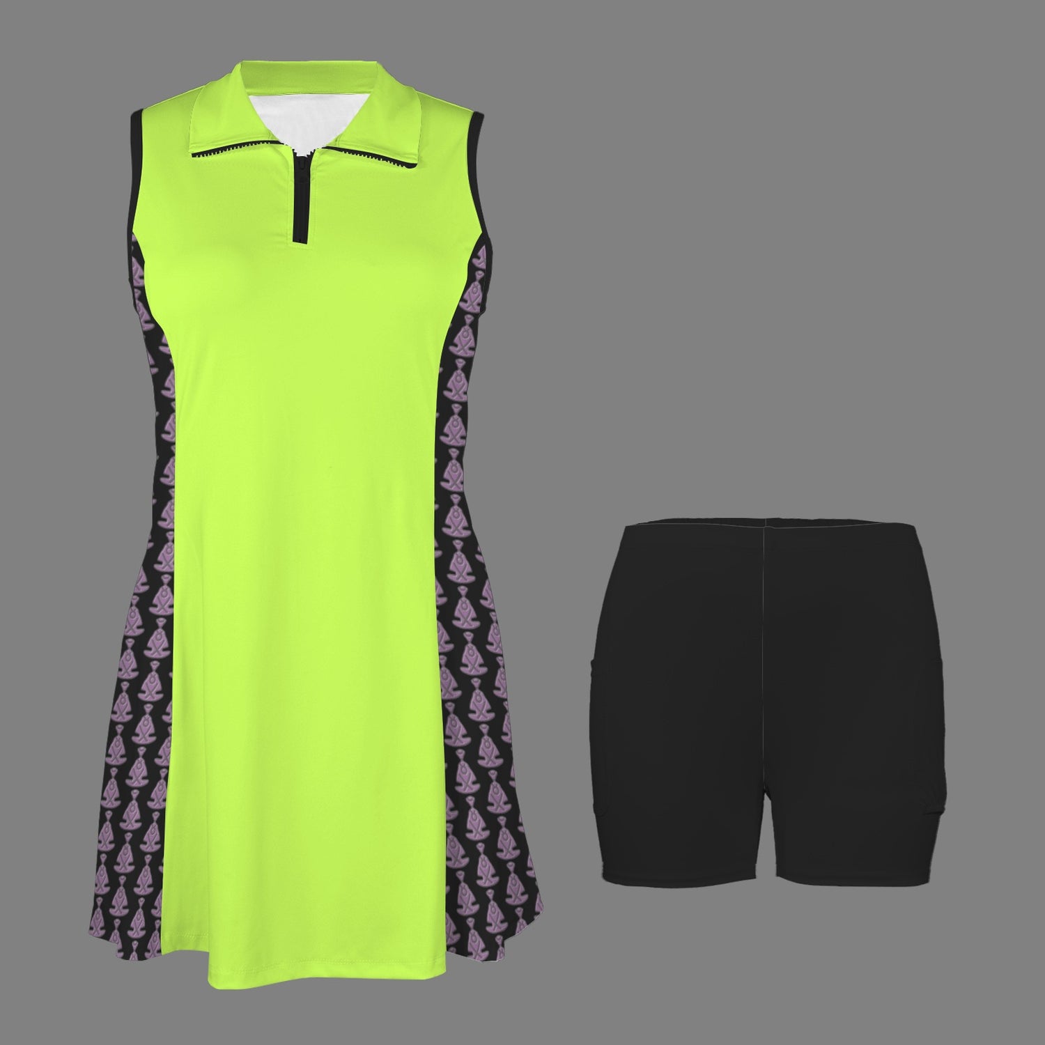 Activedress Black Yellow Buddha Pattern 2 Sides