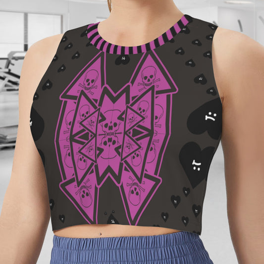 Pinky CUTION Skulls Hearts Top