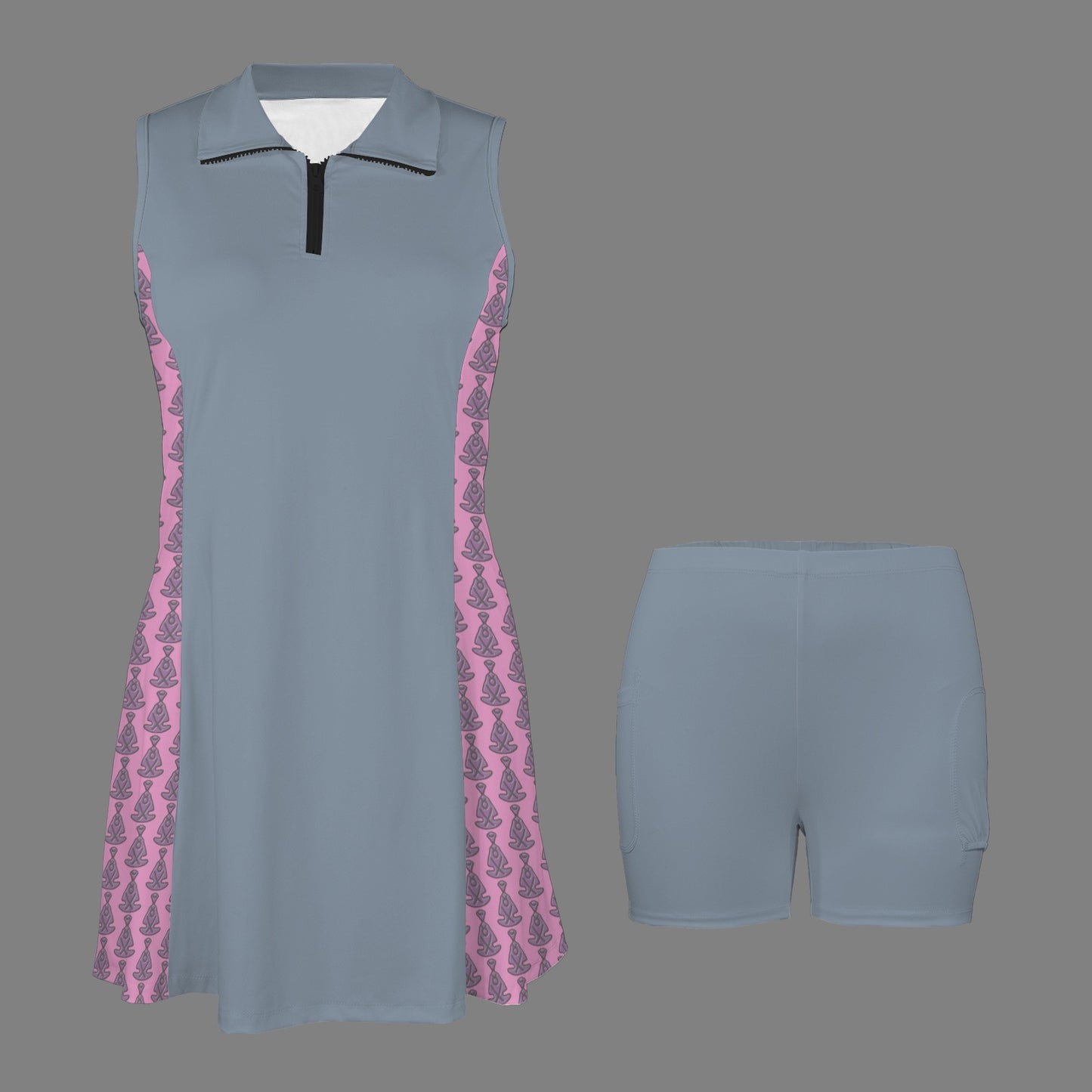 Activedress Grey Pink Buddha Pattern 2 Sides