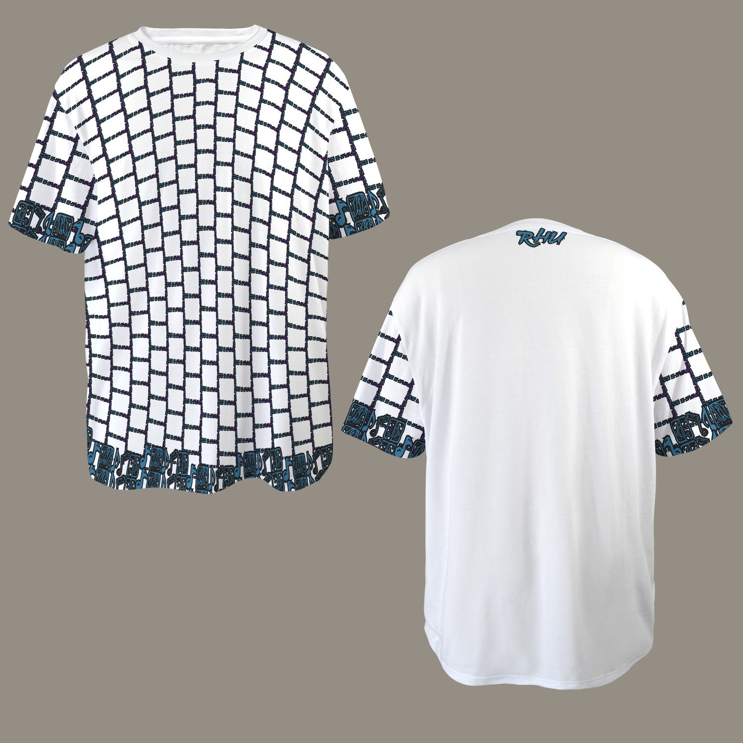 Hidden Name T-shirt White Notes