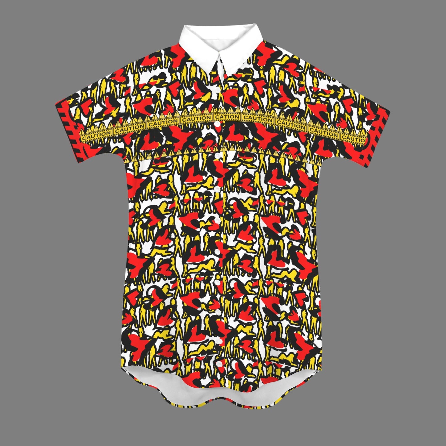 Caution Mosquitoes T Shirt Dress White