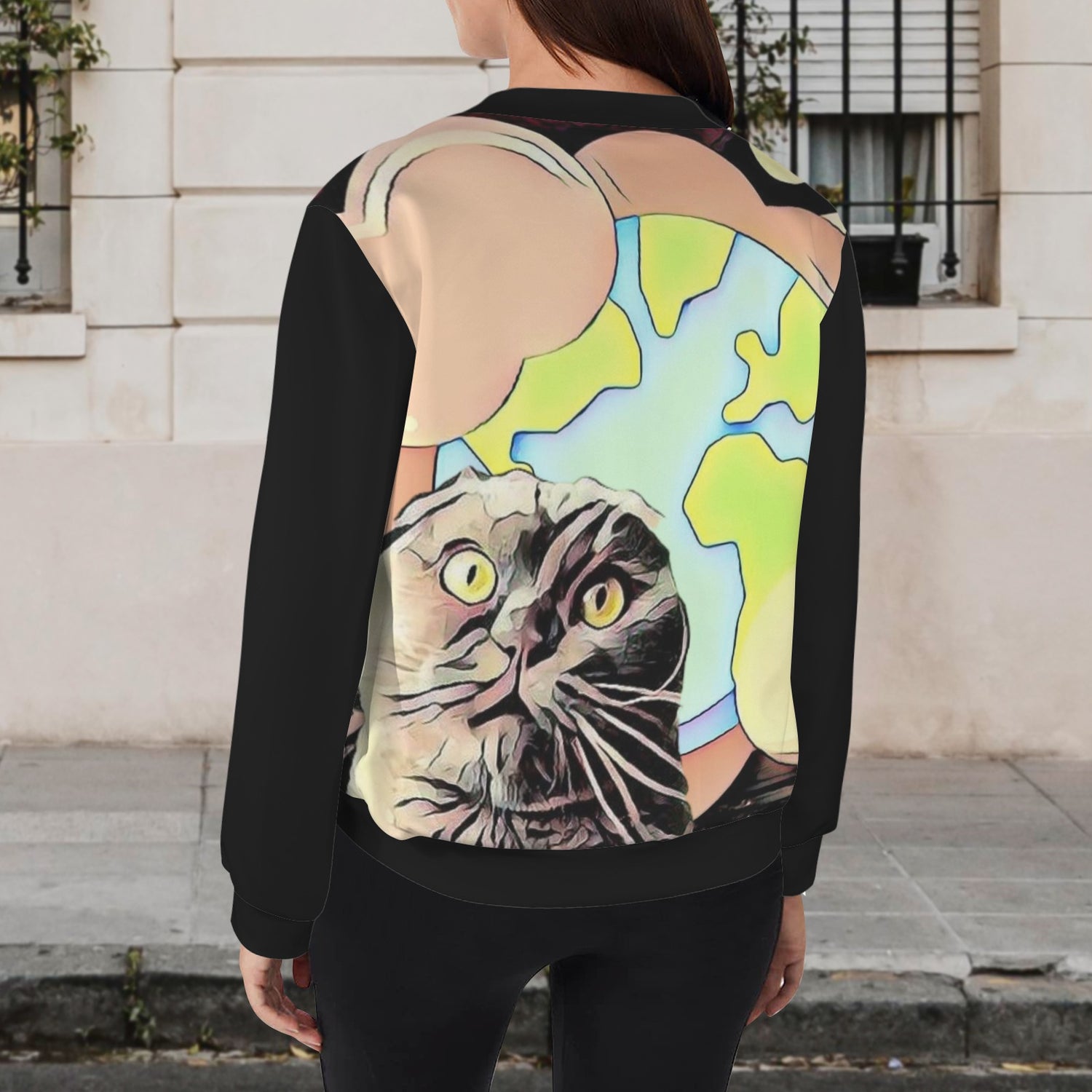 Humans Scare Me Lightweight Jacket Black  Half Design (No RHU Logo)
