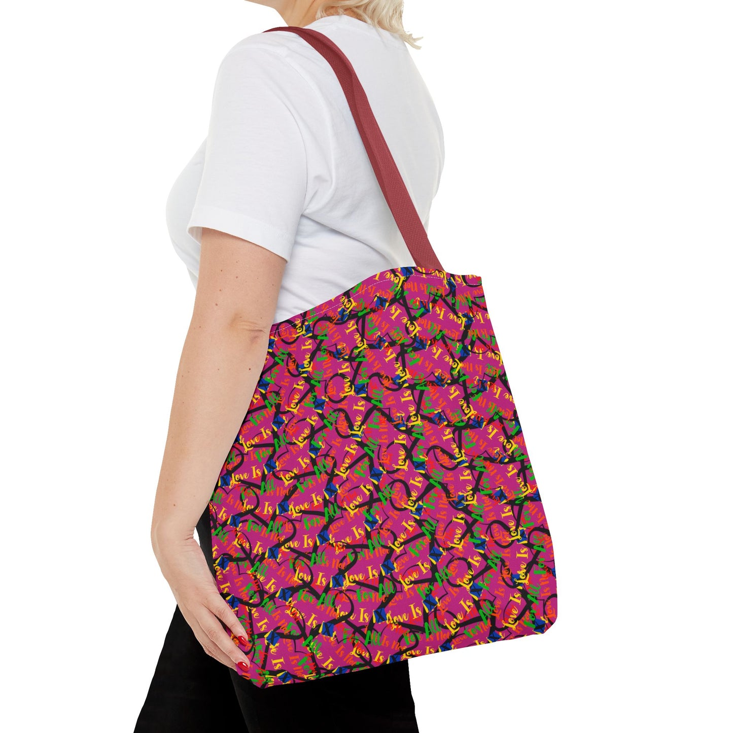 LINFA Chaos In The Heart Tote Bag Hot Pink  (Made in Germany)