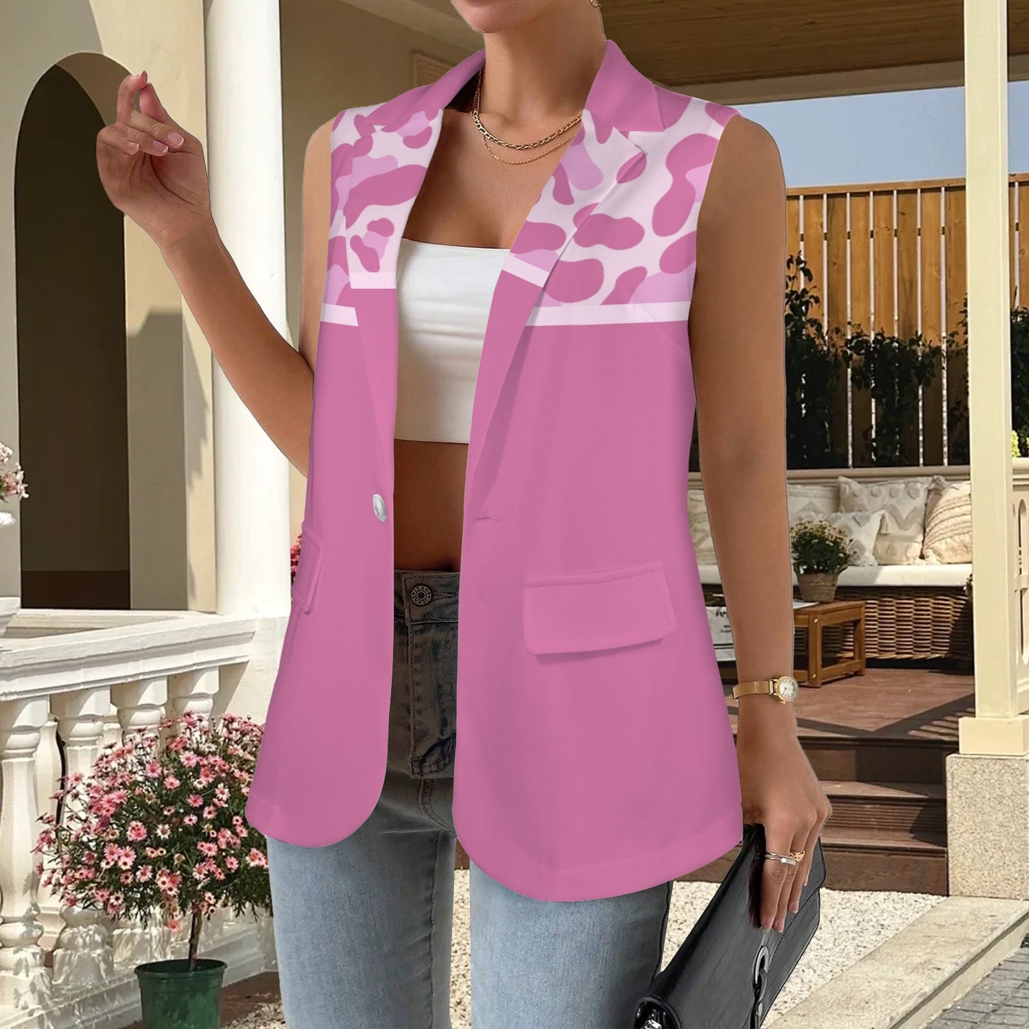 Gilet mamma Light Maubr PInk Leopard