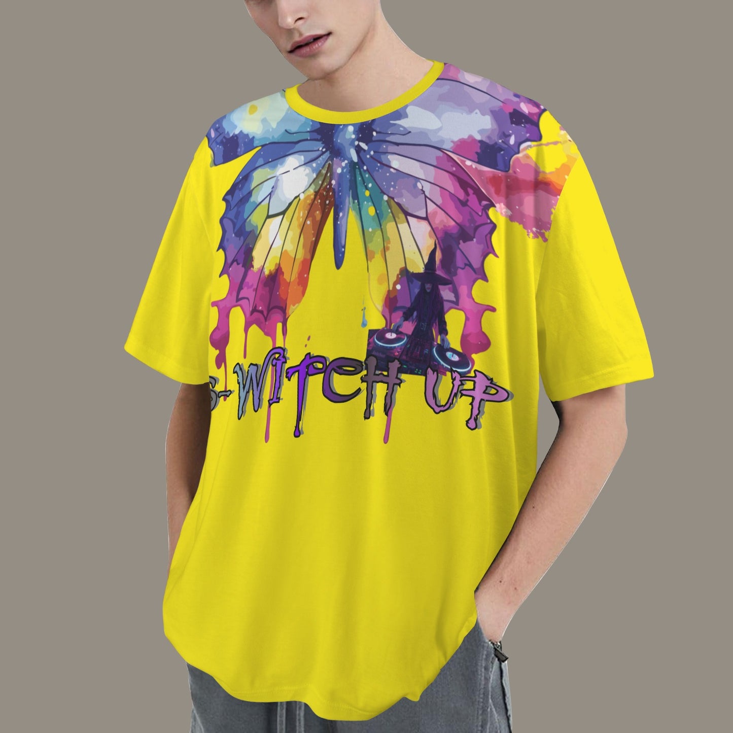 S-WITCH UP WAVE BUTTERFLY T-SHIRT YELLOW