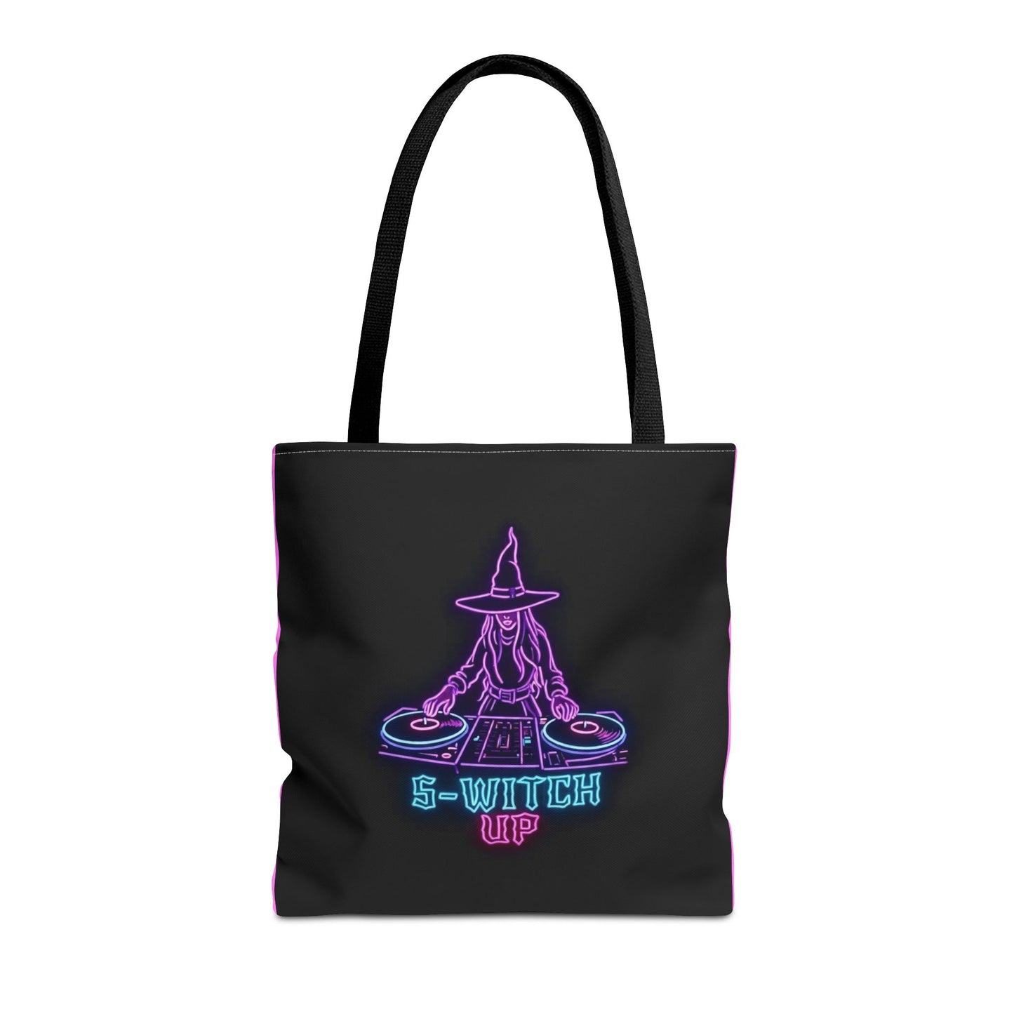 S-WITCH UP Neon Logo Tote Bag Black/Pink