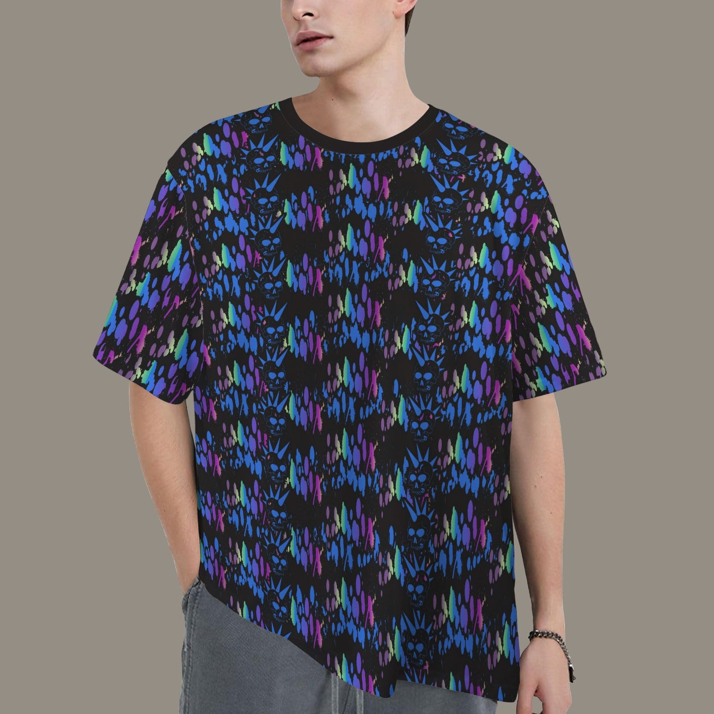 Hidden Name T-shirt Multicolor Blue Black Ransie