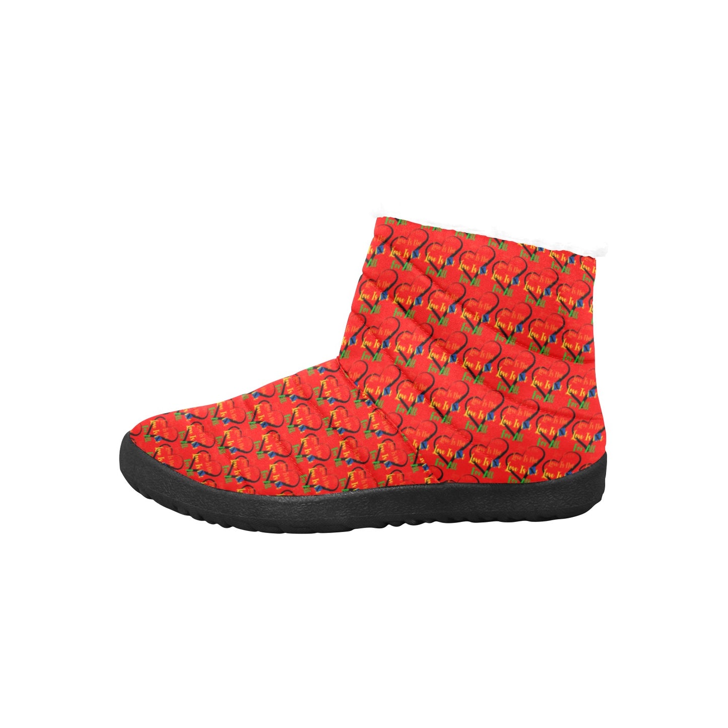 LINFA Little Hearts Women's Padded Shoes Red