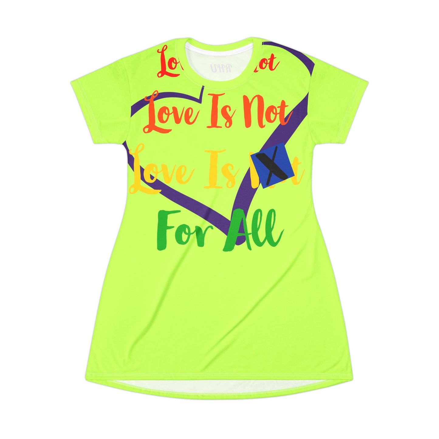 Human Rights LINFA T-Shirt Dress  Fluo Green 2