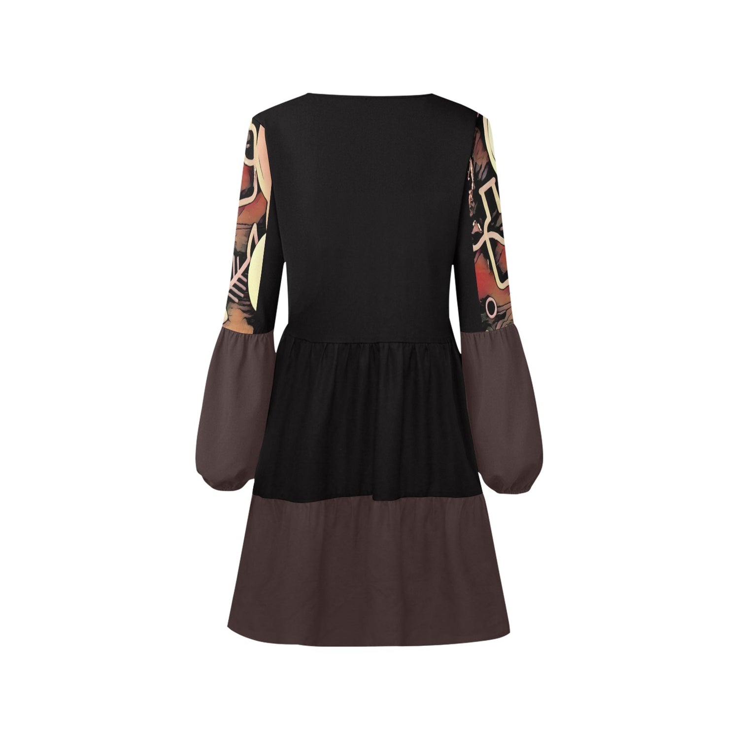 Humans Scare Me Boho Dress Bottles / Black Grey