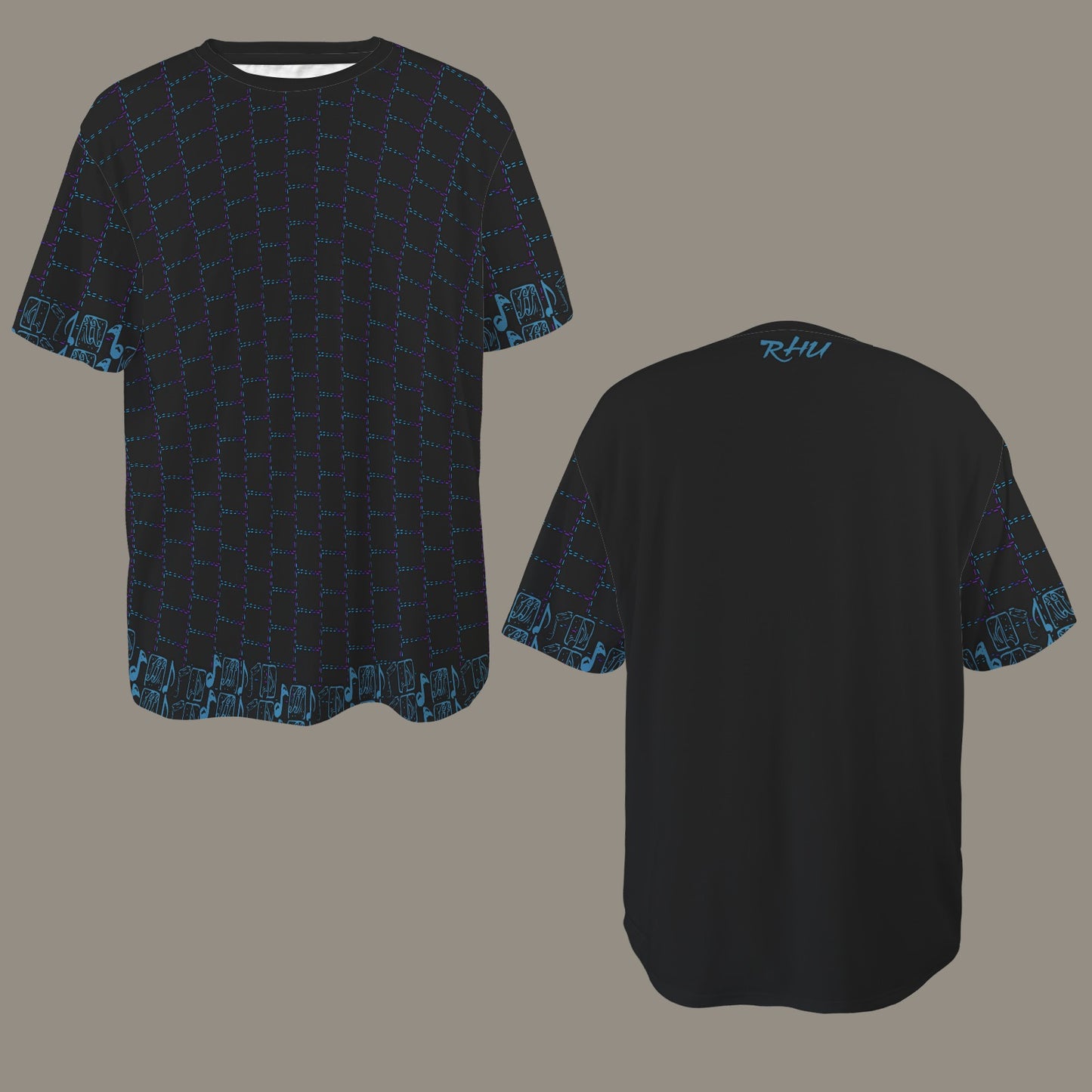 Hidden Name T-shirt Black Notes