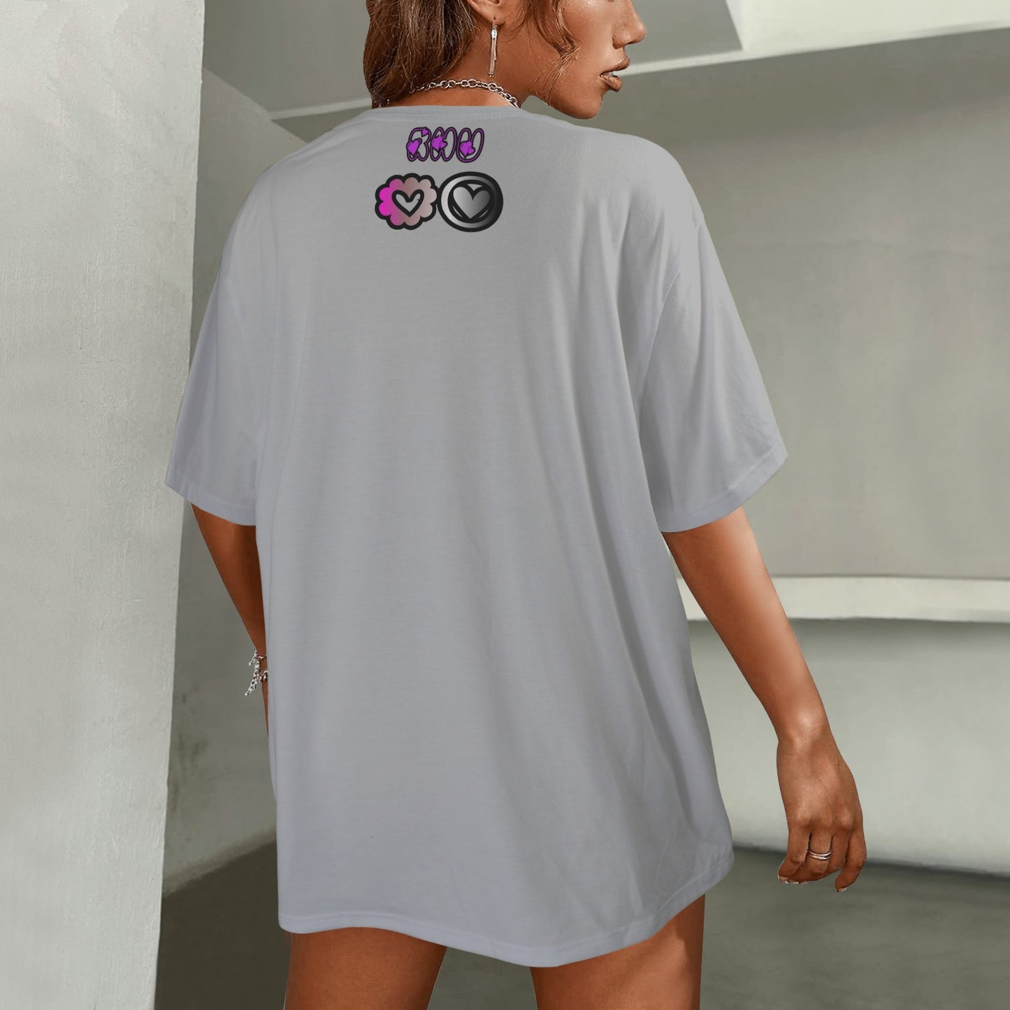 SE SON ROSE T-SHIRT GREY PINK