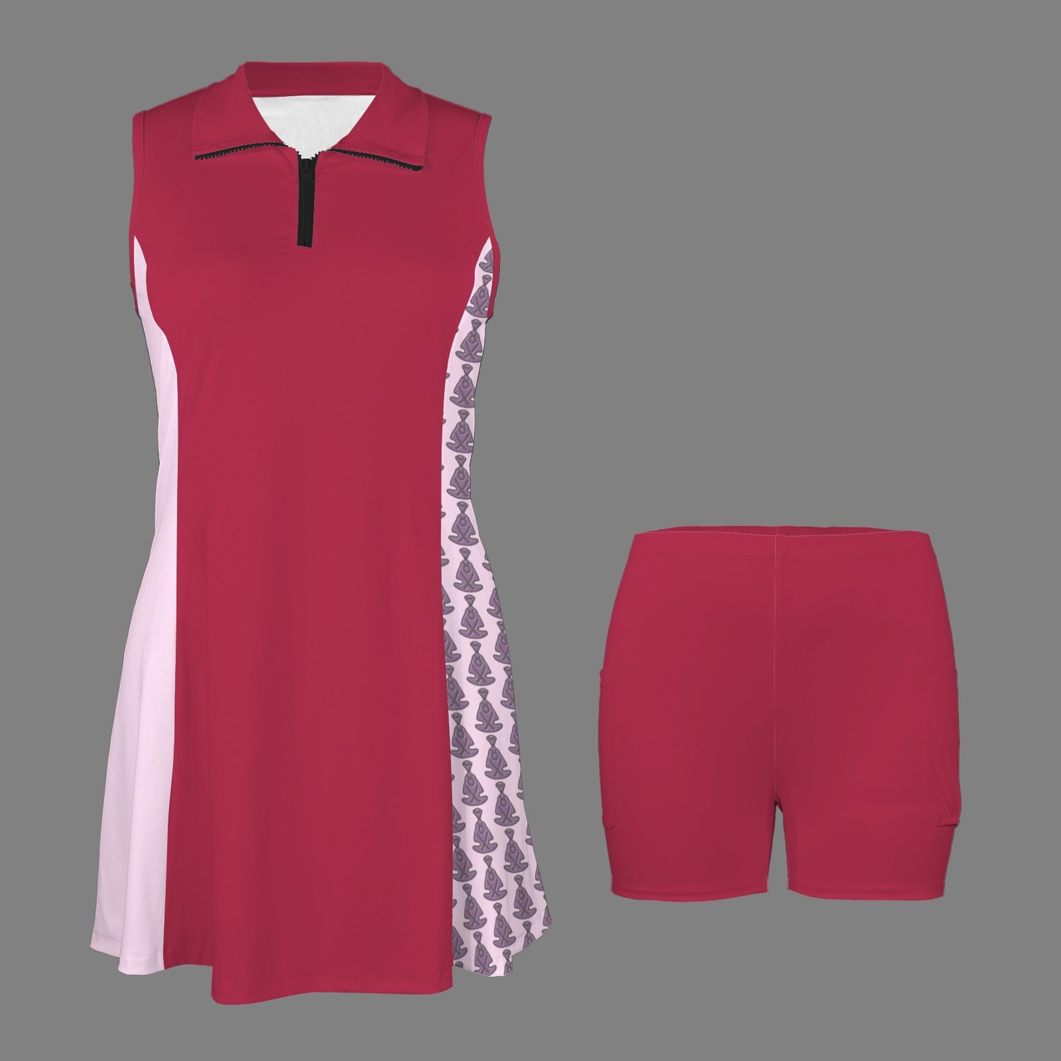 Activedress Magenta Pale Pink Buddha Pattern