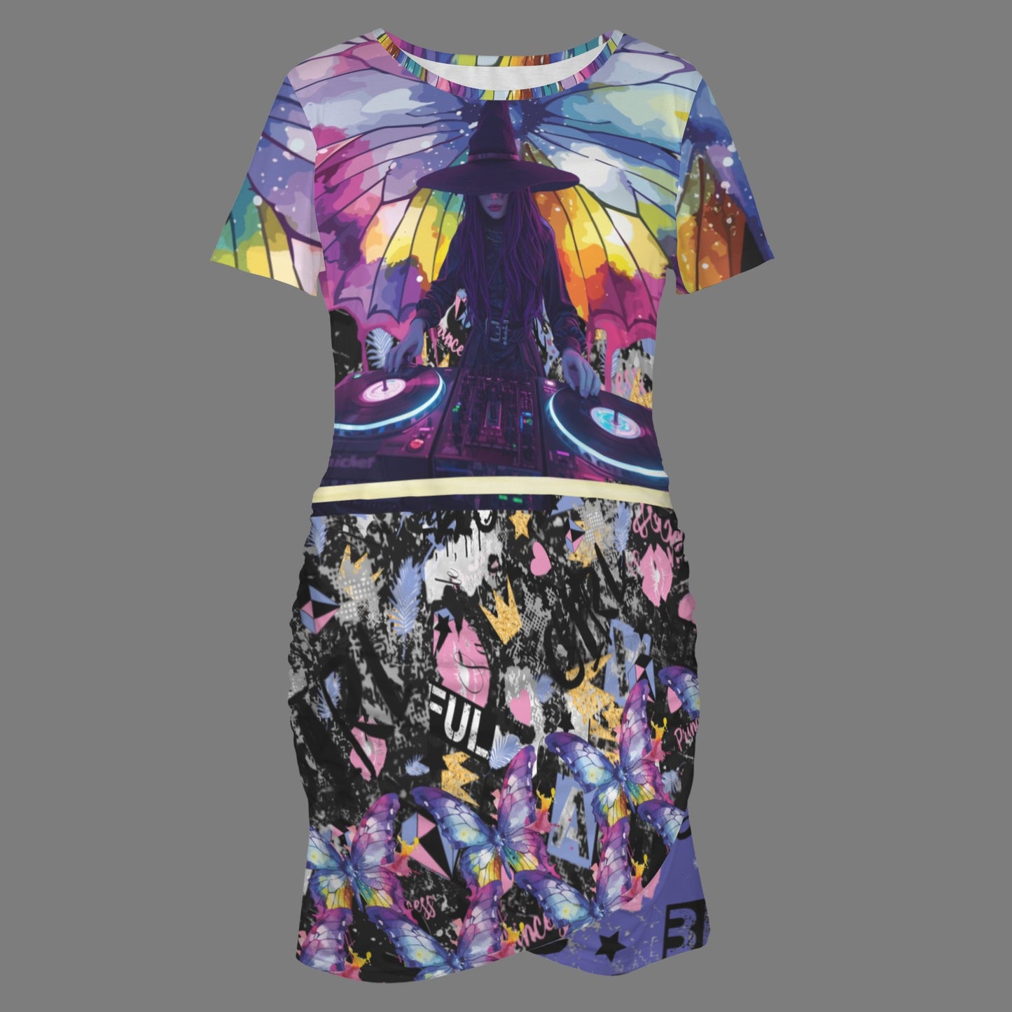 Butterfly Black Bodycon Dress