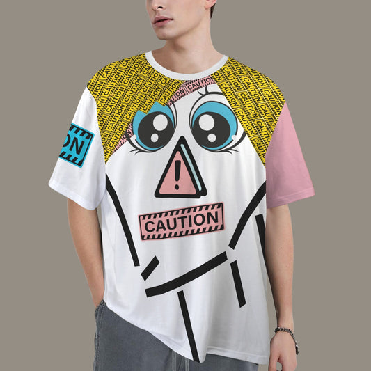 CAUTION Portrait with neck White Collar 2