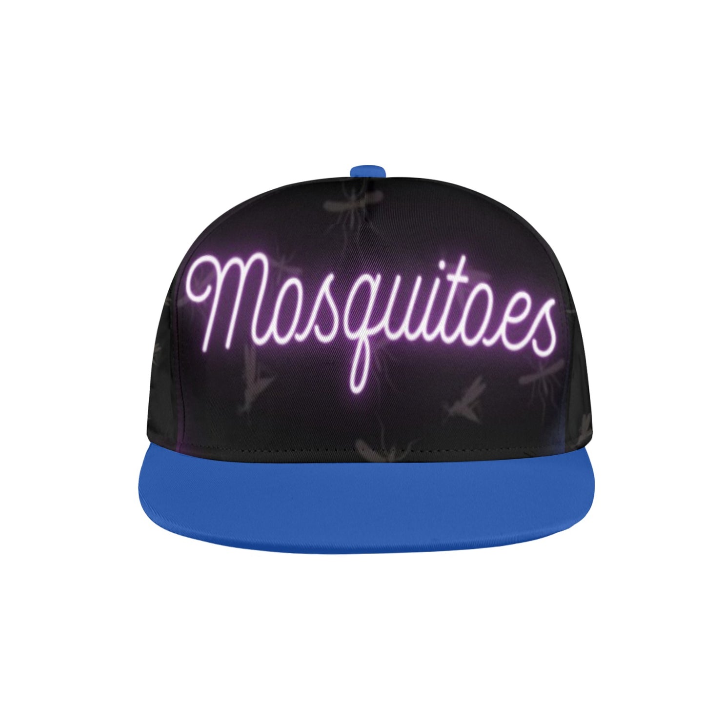 Mosquitoes Black Blue /Blue Button Snapback Hat