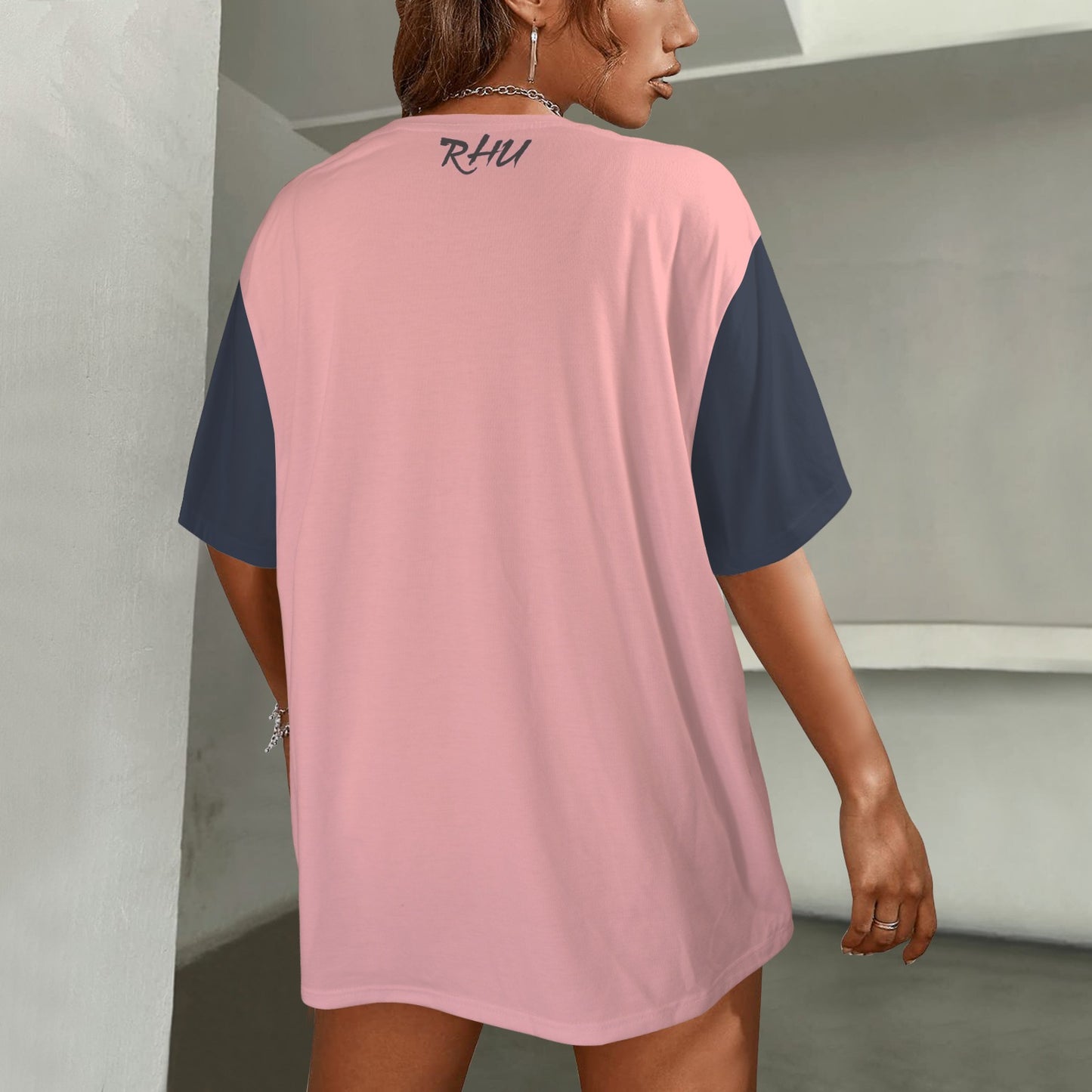 Hidden Name T-shirt Mouth Cookies Pink Dark Grey