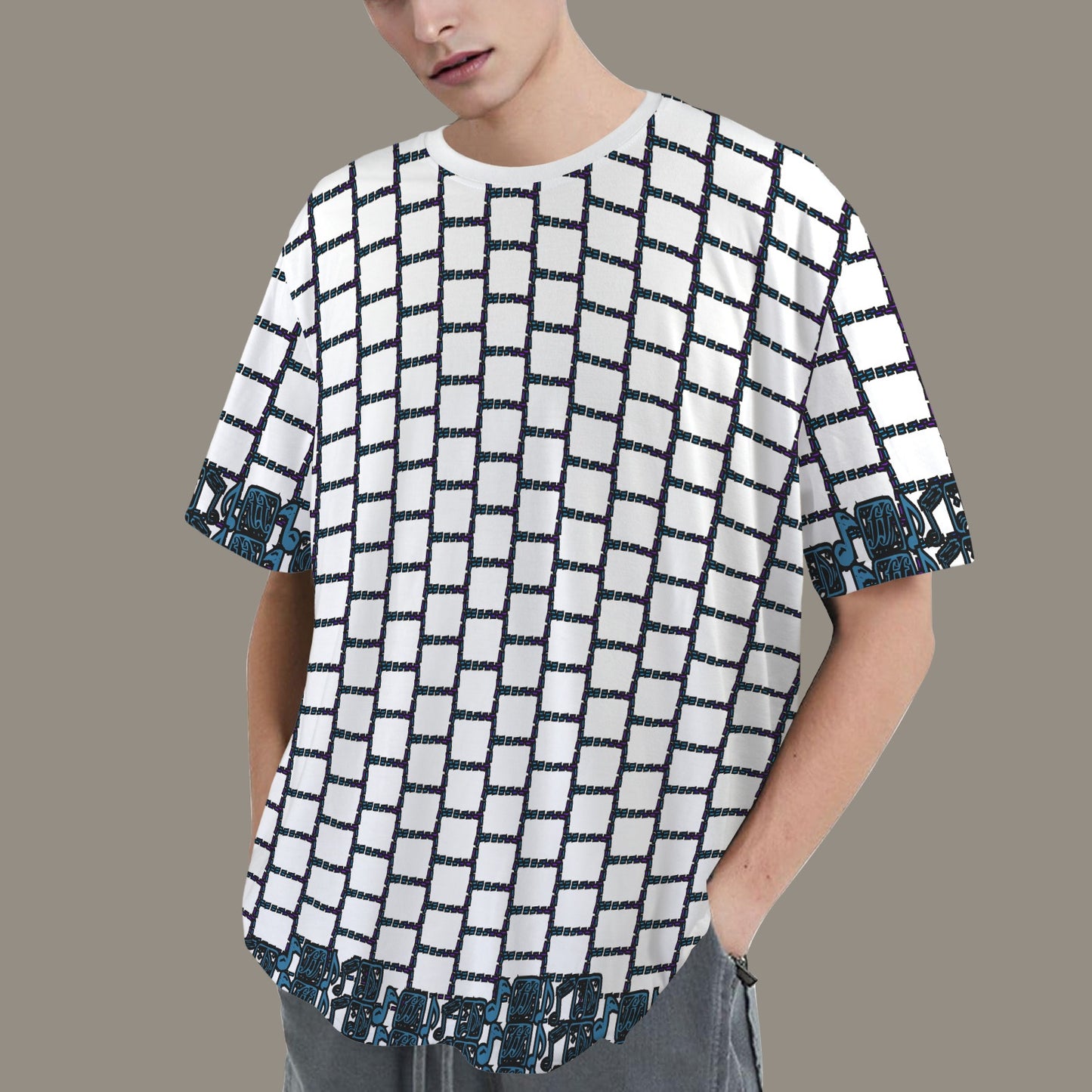 Hidden Name T-shirt White Notes