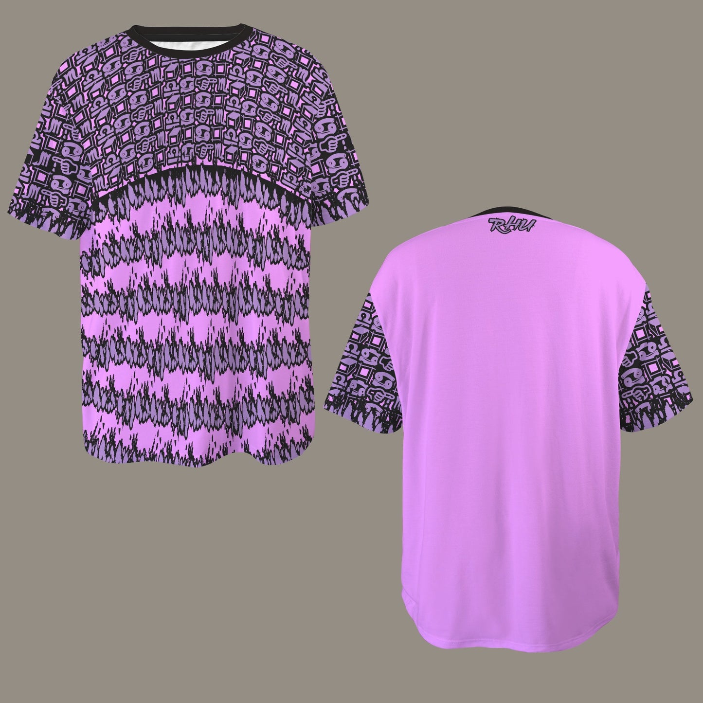 Hidden Name T-shirt Hot Hot Pink Lilac Black Fernanda