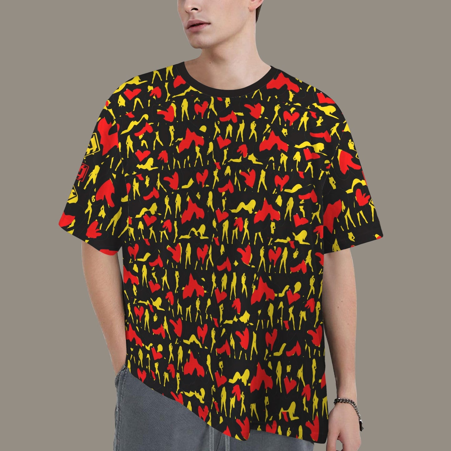 Mosquitoes Hearts Black T-shirt - Caution Sleeve