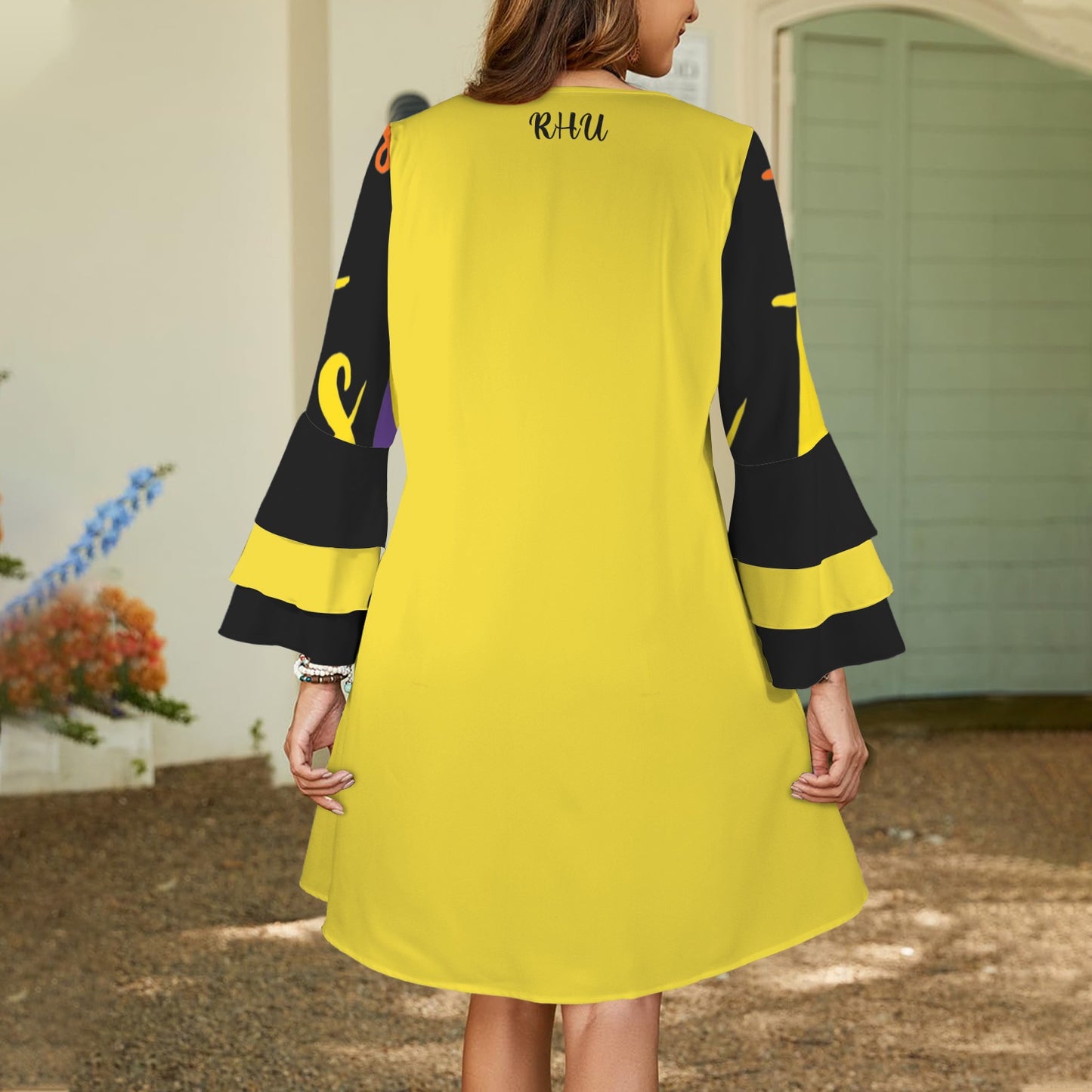 Linfa Dress Yellow Back