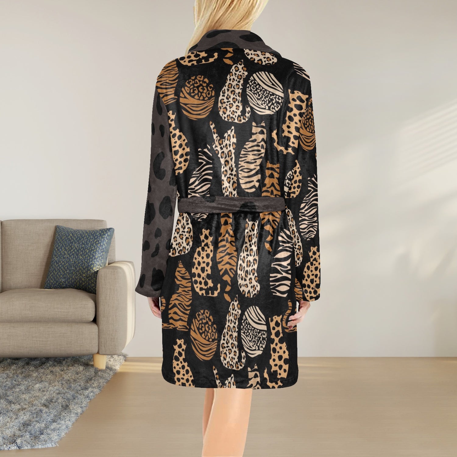 Night  Robe Cats Marrone 2