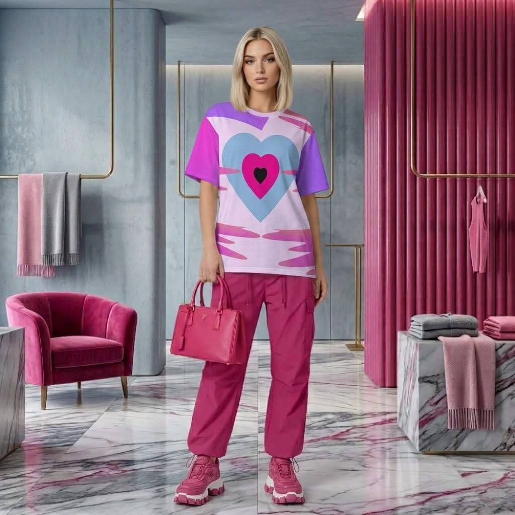 Se Son Rose Light Pink Violet Pink T-Shirt