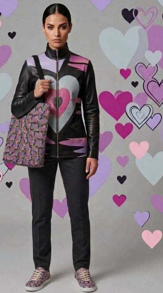 LINFA Chaos In The Heart Tote Bag Light Purple