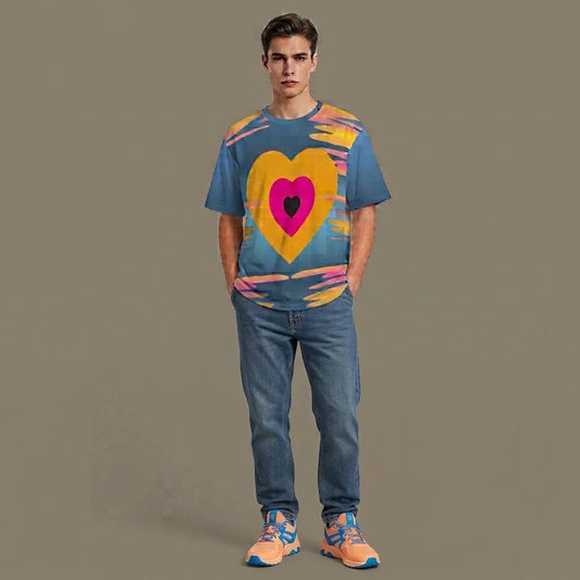 Se Son Rose T-Shirt Heart -Blue Fading