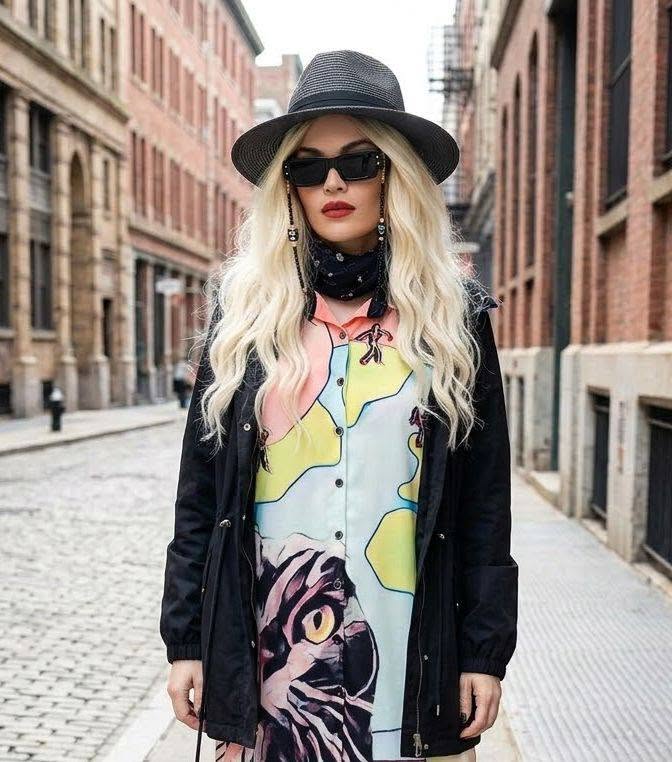 Humans Scare Me T-Shirt Dress Lapel Buttons (2 side print)