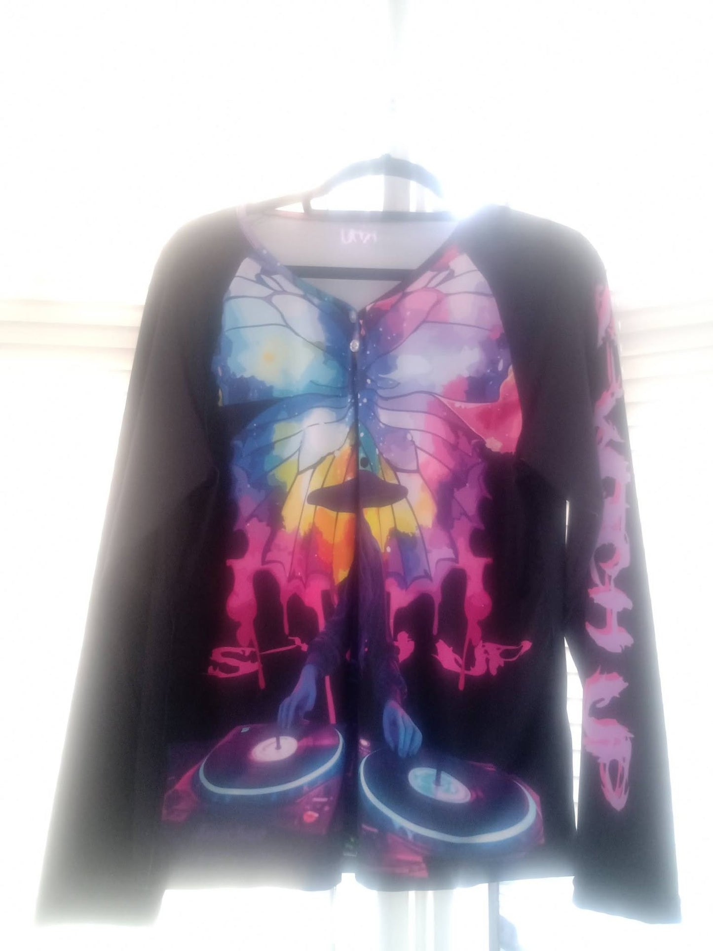 S-WITCH UP Sleeve Long Sleeve Shirt Button Black  - Spring/Summer