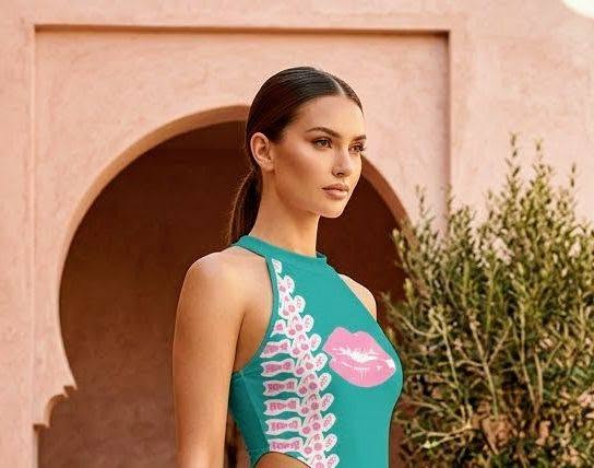 Mouth BodySuit Cherries Aqua