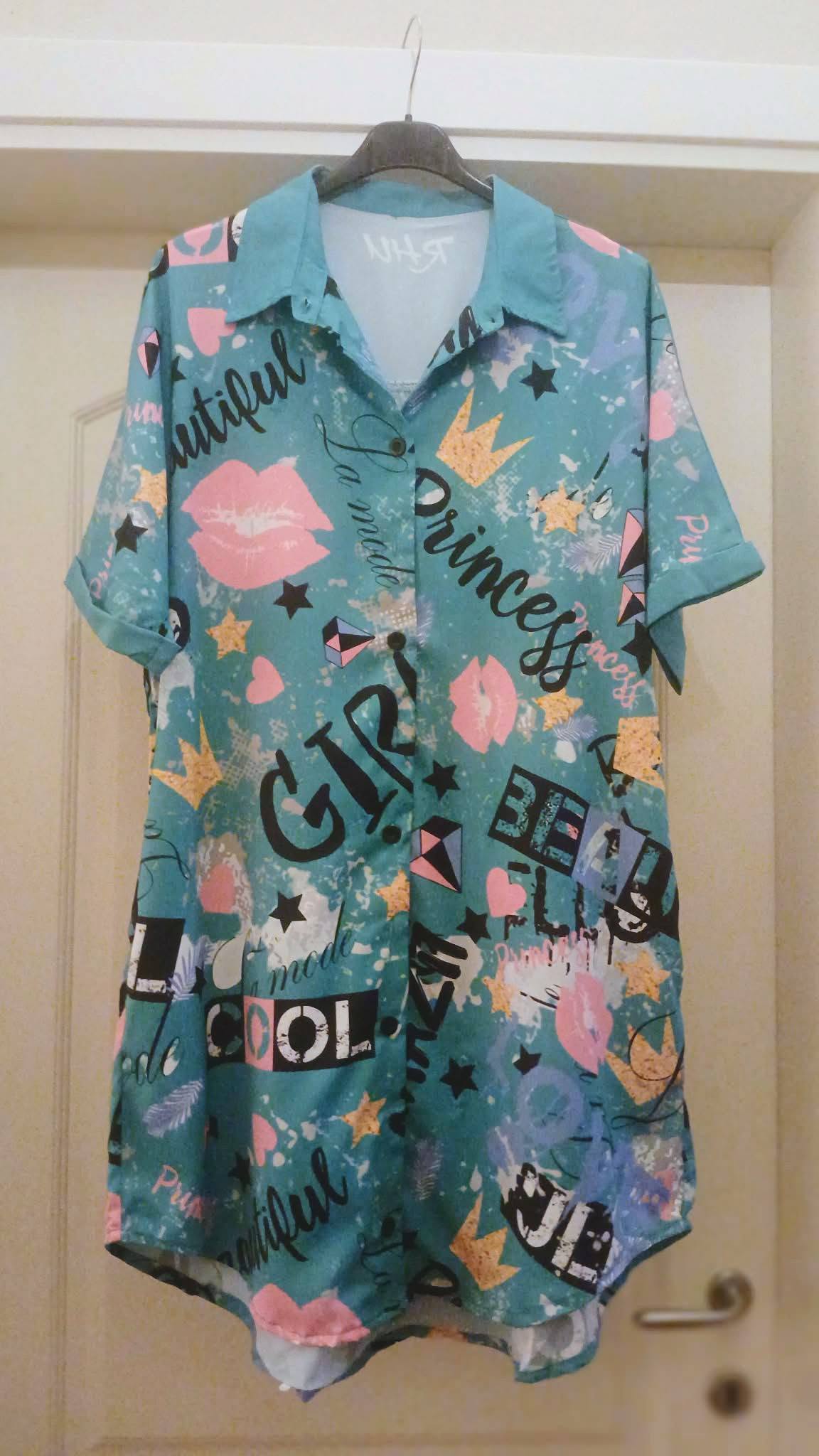 Feel Amazing T-Shirt Dress Torquoise