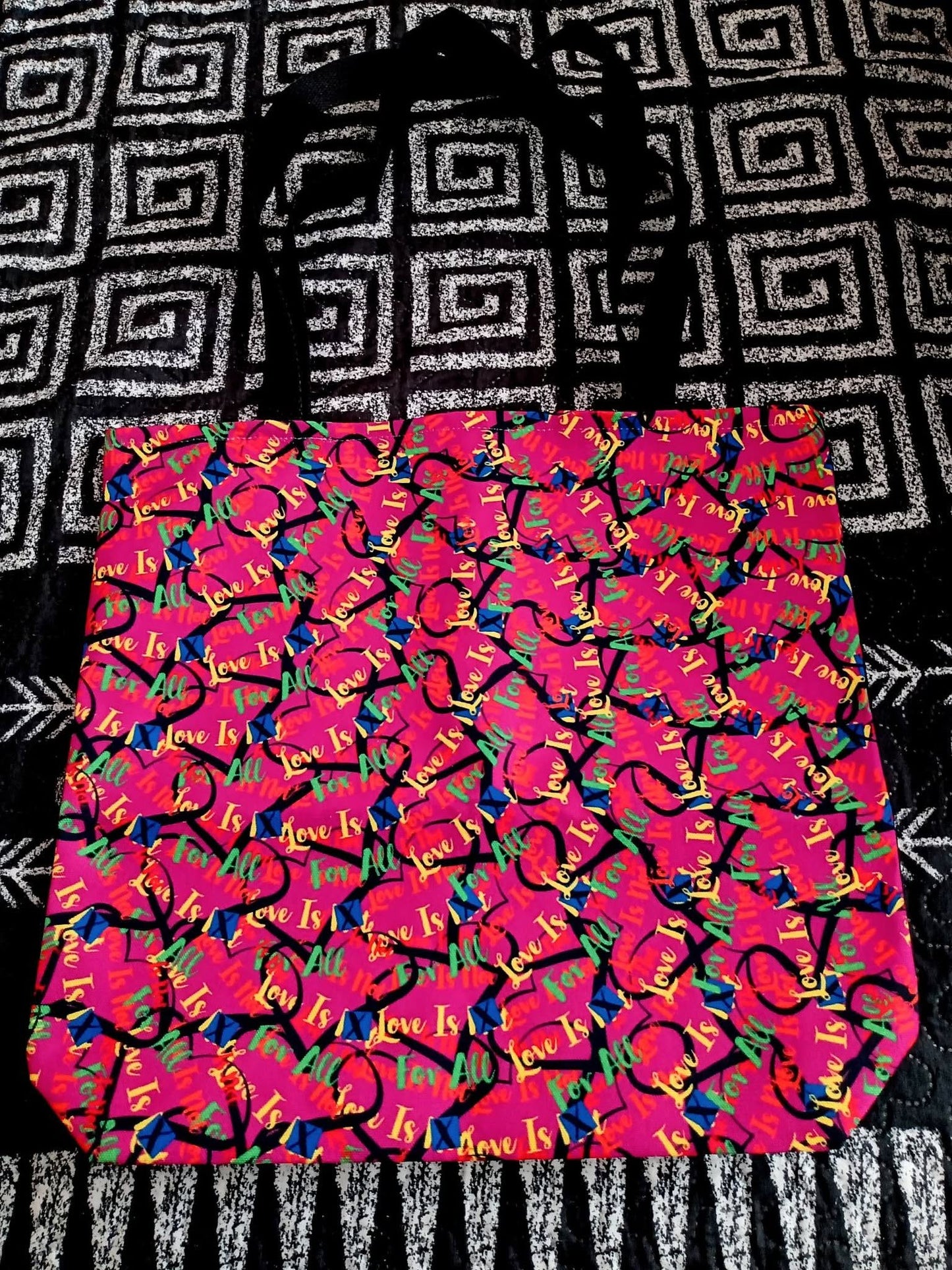 LINFA Chaos In The Heart Tote Bag Hot Pink  (Made in Germany)