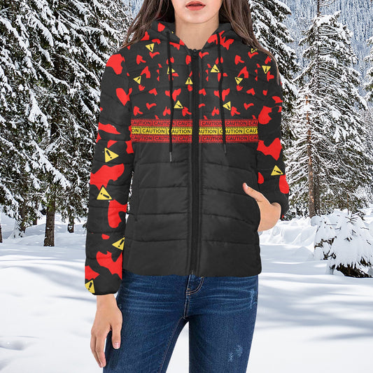 Caution Padded Jacket- Hearts and Signs OK